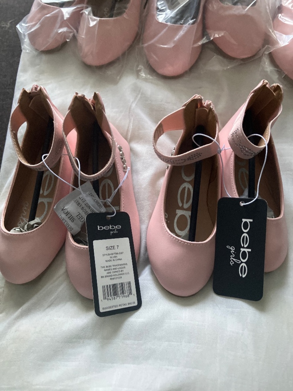 Bebe brand pink little girls shoes